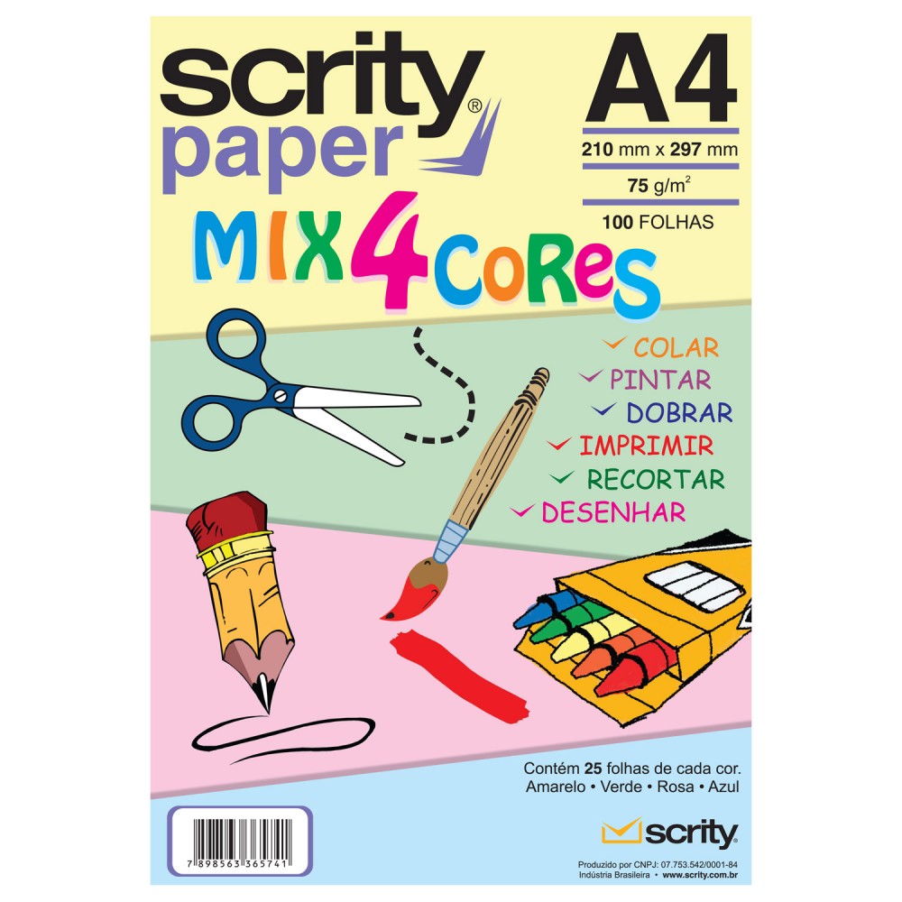 Papel Colorido Spectrum - 25 Cores Sortidas 21,6x28cm