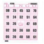 Cartelas para Bingo 98mmx108mm 56g 15Blocos com 100Fls Rosa - VHC