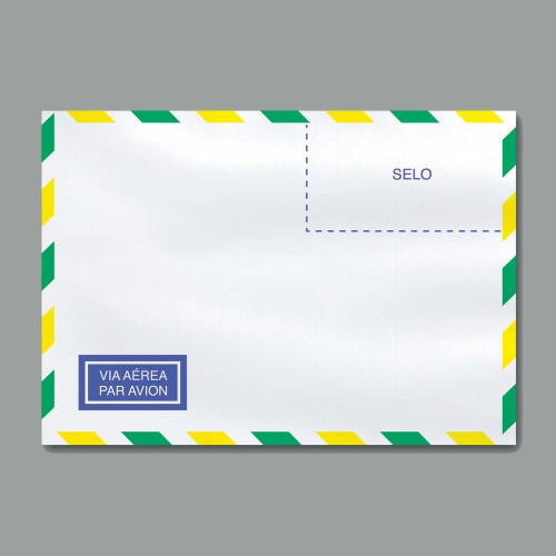 Envelope Carta Branco Aéreo COF 015 114mmx162mm 63g Cx c 