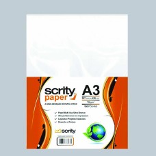 Papel Sulfite Offset A3 420mmx297mm 75g 1Pct - Scrity